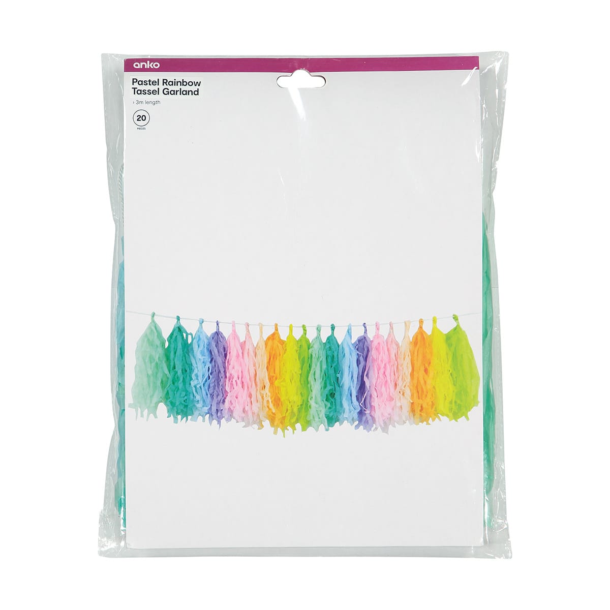 Pastel Rainbow Tassel Garland