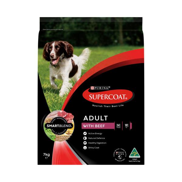 SUPERCOAT SMARTBLEND ADULT BEEF DRY DOG FOOD 7KG