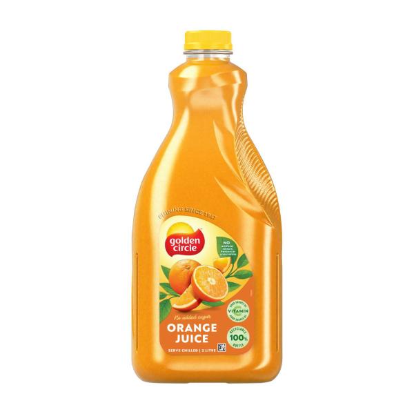 GOLDEN CIRCLE 100% JUICE:ORANGE:.:2 LITRE