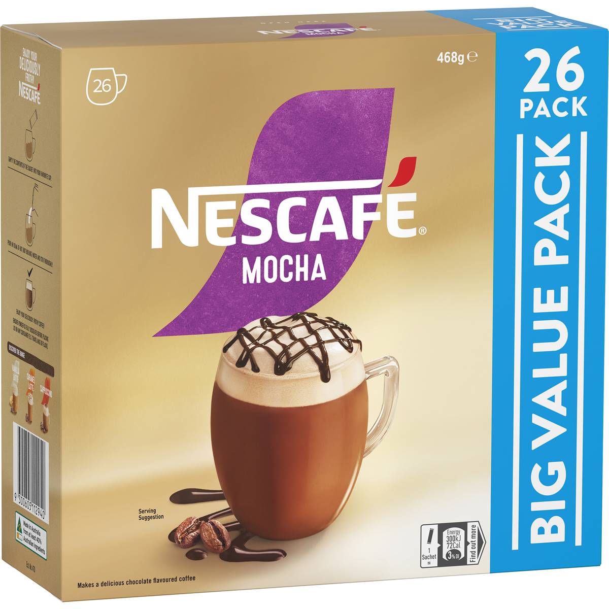 Nescafe Mocha Coffee Sachets 26 Pack