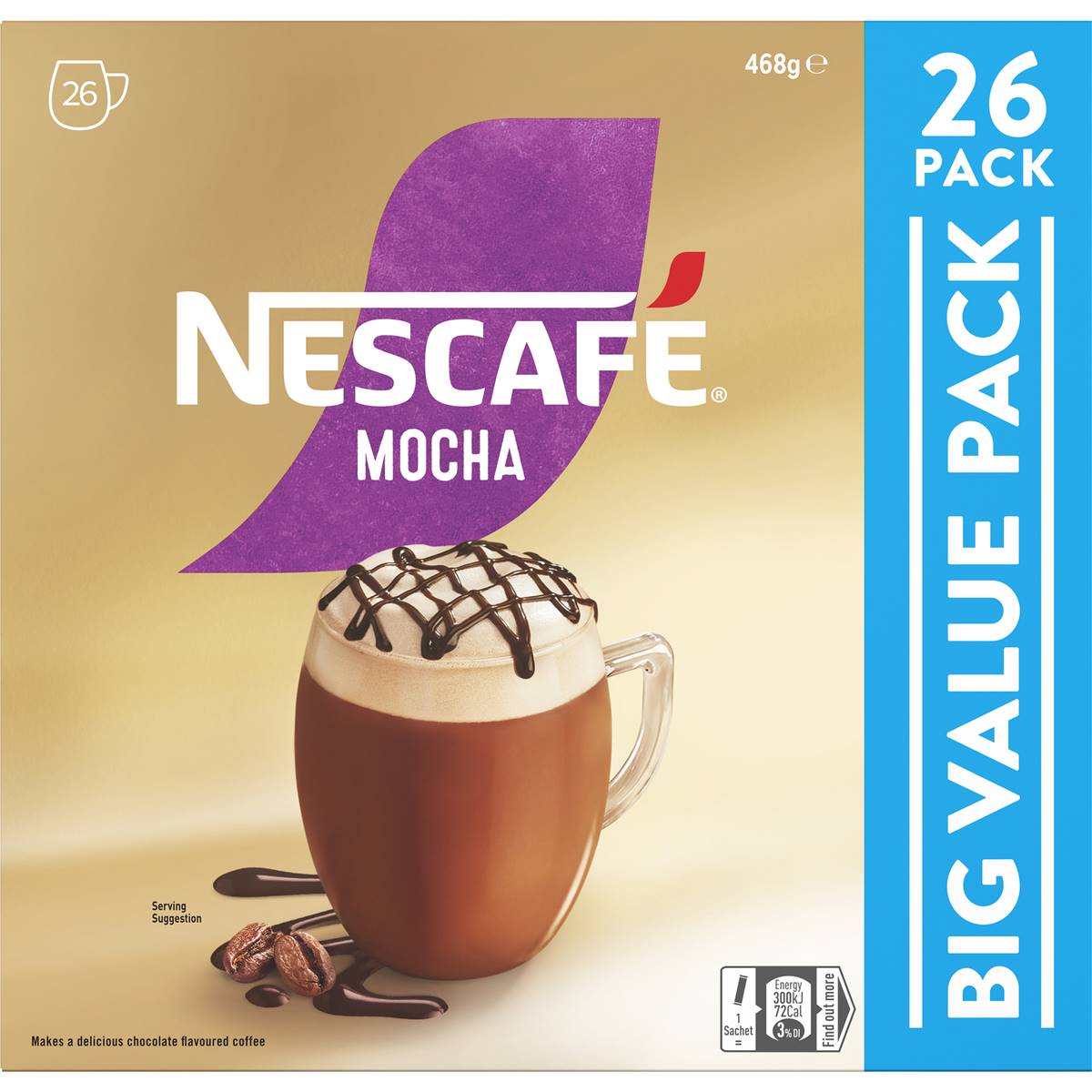 Nescafe Mocha Coffee Sachets 26 Pack