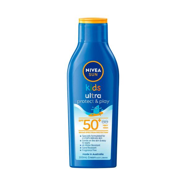 NIVEA SUN KIDS PROTECT & PLAY ULTRA BEACH SPF50+ SUNSCREEN 200ML