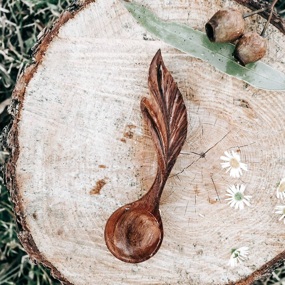 Wild Mountain Child Floating Leaf Spoon Nature Play Tools Sensory Toys