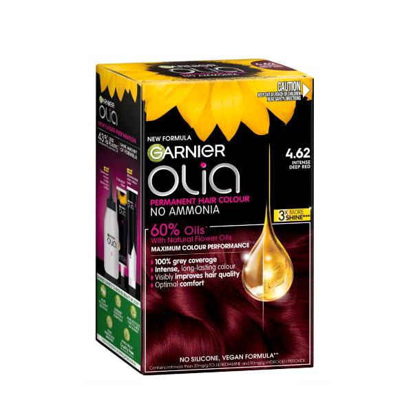 GARNIER OLIA HAIR COLOUR 4.62 INTENSE DEEP RED 1PACK