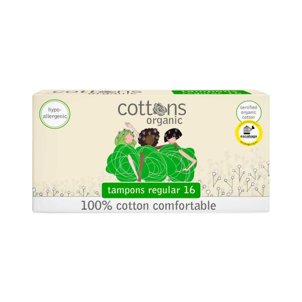 COTTONS ORGANIC TAMPONS REGULAR 16 PACK