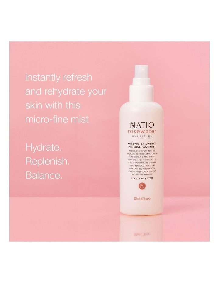 Rosewater Hydration Drench Mineral Face Mist 200ml