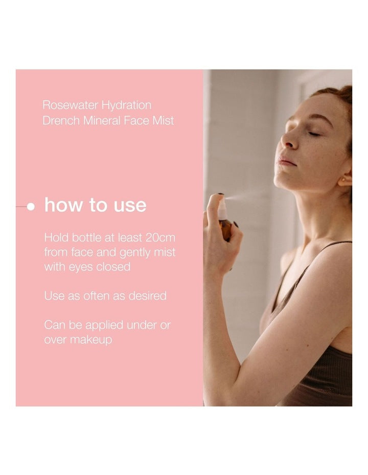 Rosewater Hydration Drench Mineral Face Mist 200ml