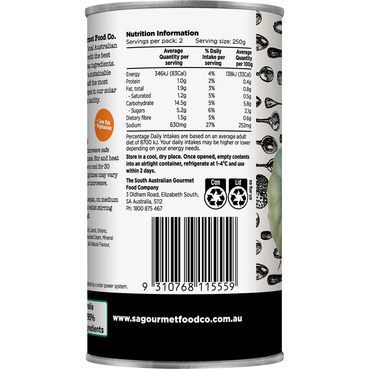 South Australian Gourmet Food Company Creamy Pumpkin Soup 505g