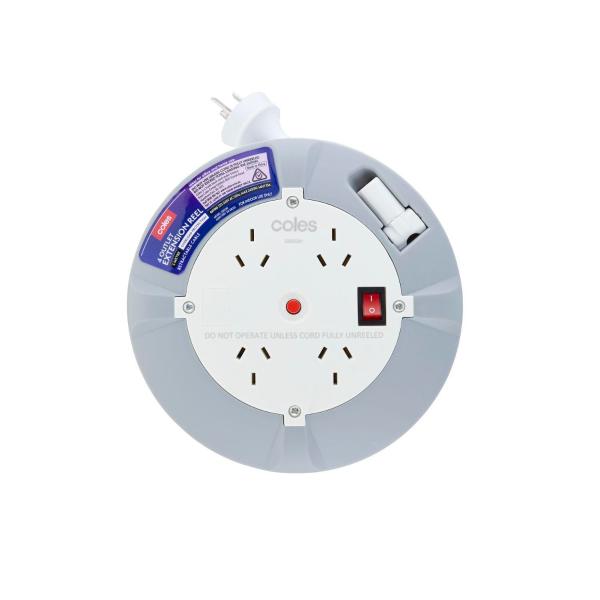COLES 5M CASSETTE REEL- 4 OUTLETS