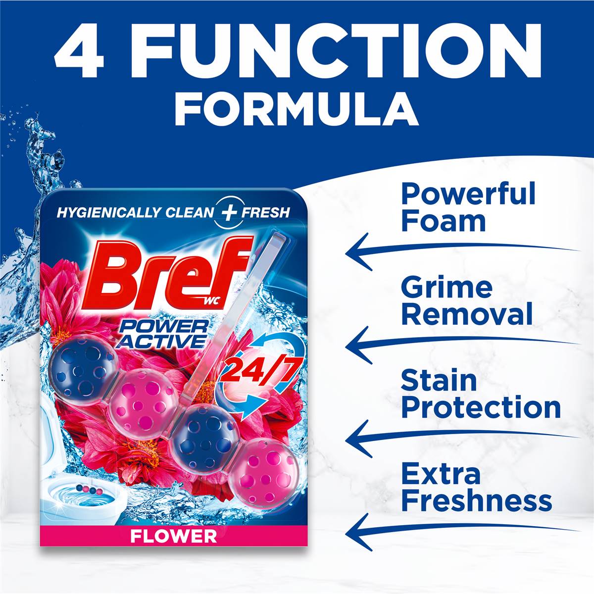 Bref Power Active Flower Toilet Cleaner Block 50g