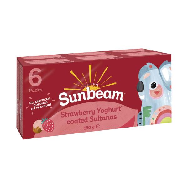 Strawberry Yoghurt Covered Sultanas 6x30g