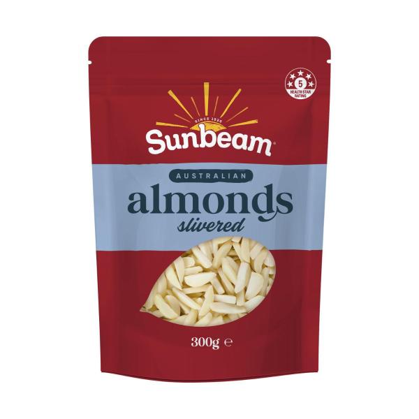 SUNBEAM AUSTRALIAN NUTS SLIVERED ALMONDS 300G