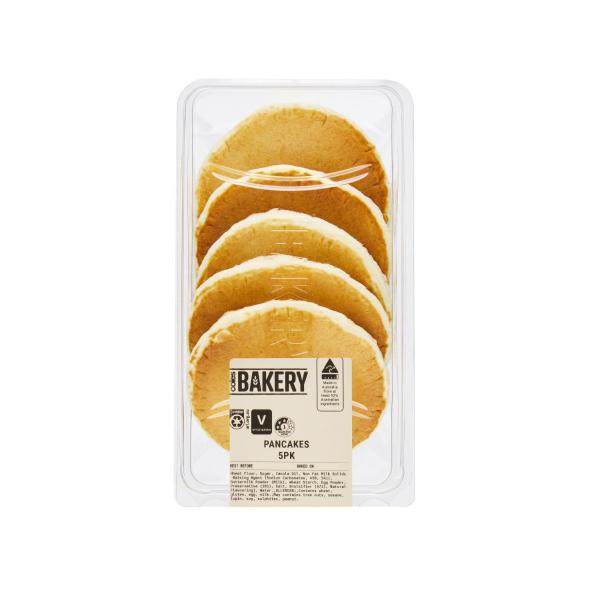COLES BAKERY PANCAKES 5PK