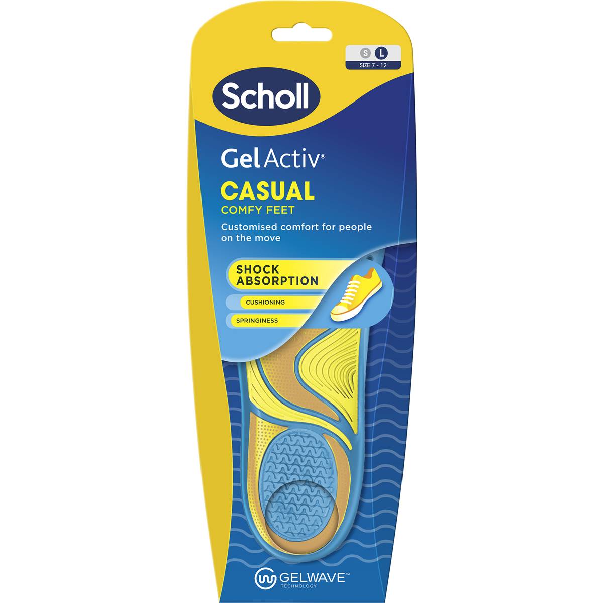 Scholl Gel Activ Casual Insoles Large Pair each