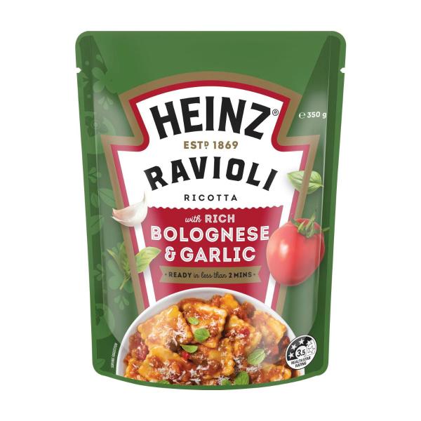 Ravioli Ricotta Pasta Meal With Rich Bolognese & Garlic