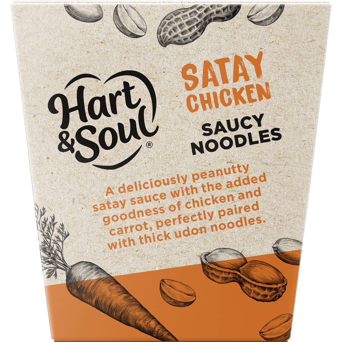 Hart & Soul Satay Chicken Saucy Noodles Box 330g