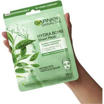 Garnier Skin Active Hydra Bomb Sheet Face Mask Green Tea each