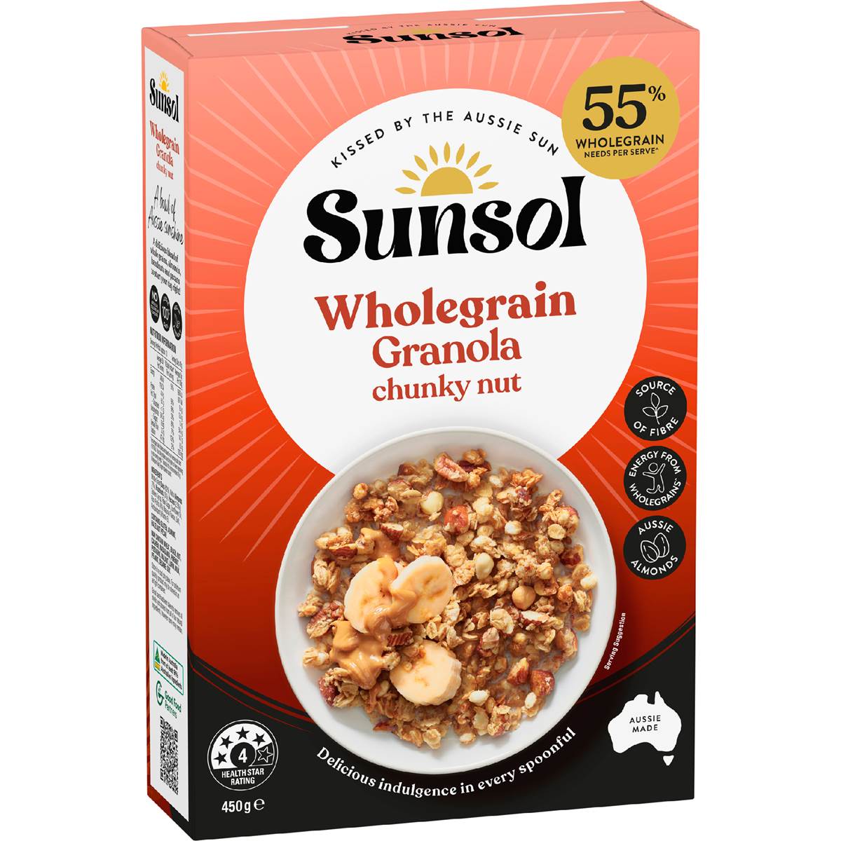 Sunsol Granola Chunky Nut 450g