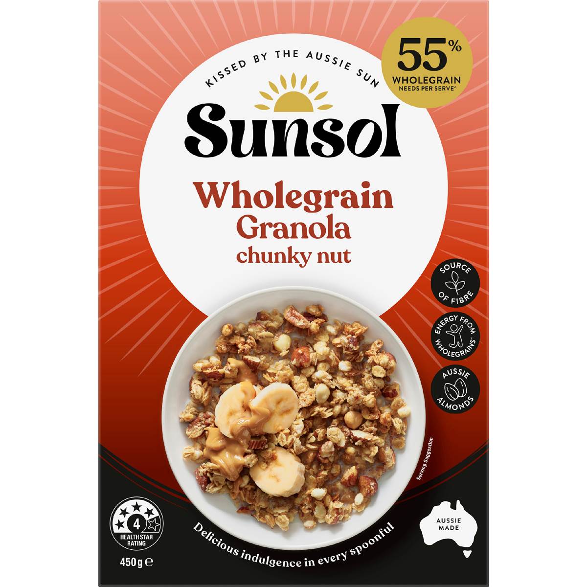 Sunsol Granola Chunky Nut 450g