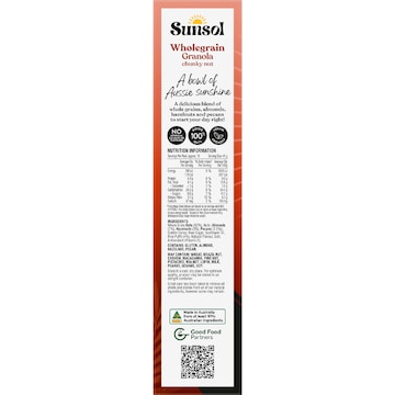 Sunsol Wholegrain Granola Chunky Nut 450g