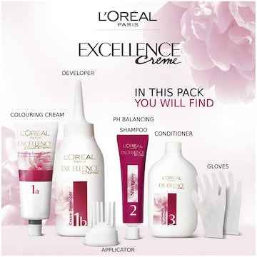 L'Oreal Paris Excellence Creme Hair Colour 1 Black each
