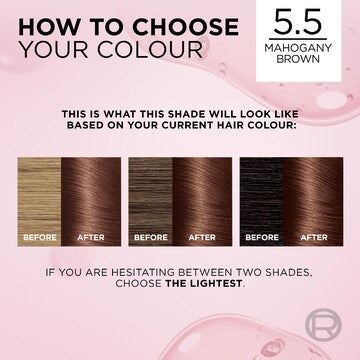 L'Oreal Paris Excellence Creme Hair Colour 5.5 Mahogany Brown each