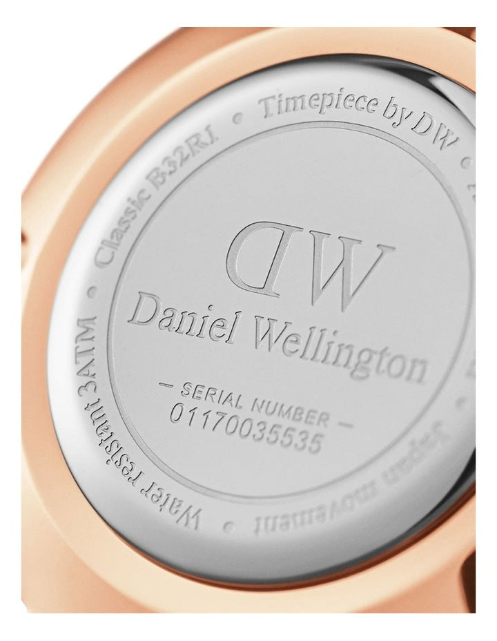 Petite Ashfield 32mm Gold Stainless Steel Quartz Watch in Black/Rose