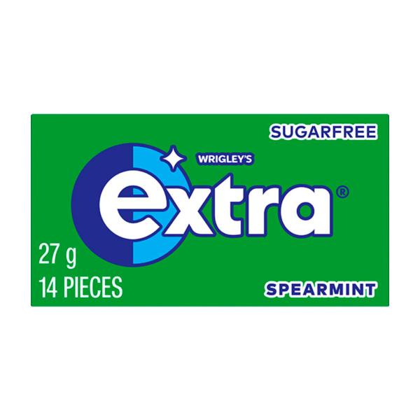 EXTRA SPEARMINT SUGAR FREE CHEWING GUM 27G
