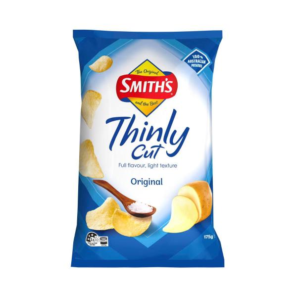 SMITHS THINLY CUT POTATO CHIPS:ORIGINAL:.:175 GRAM