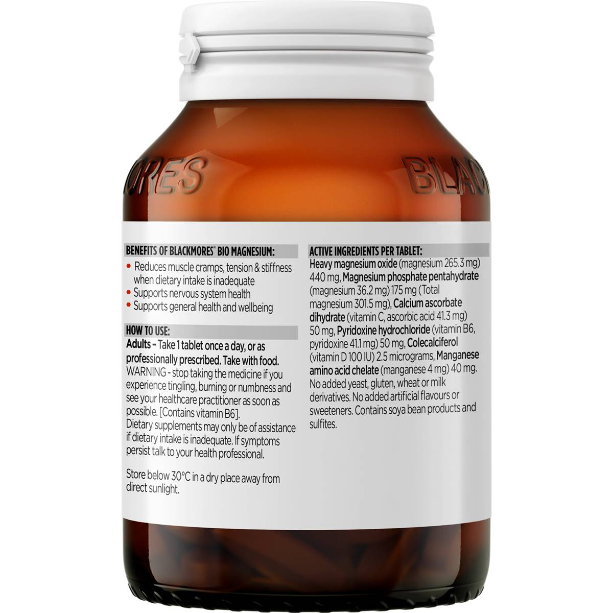 Blackmores Bio Magnesium Muscle Health Tablets 150 Pack