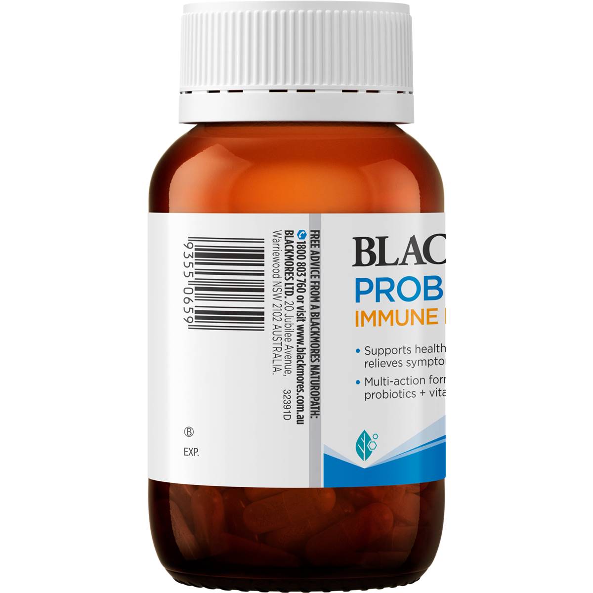 Blackmores Probiotics+ Immune Defence Gut Health Vitamin Capsules 30 Pack