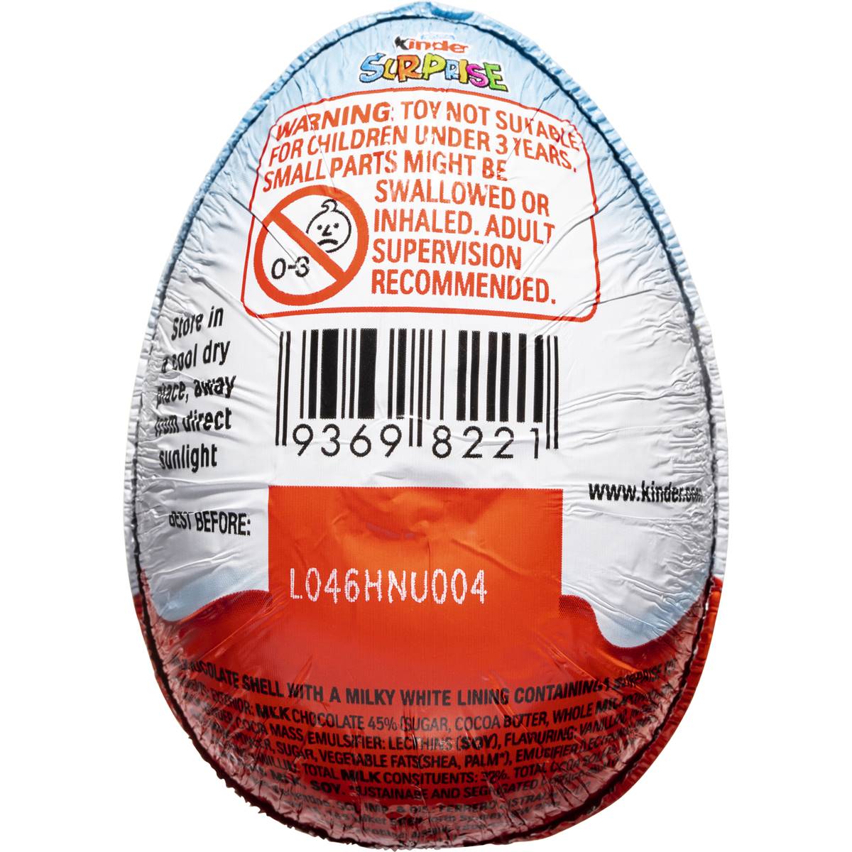 Kinder Surprise Chocolate Egg Blue 20g