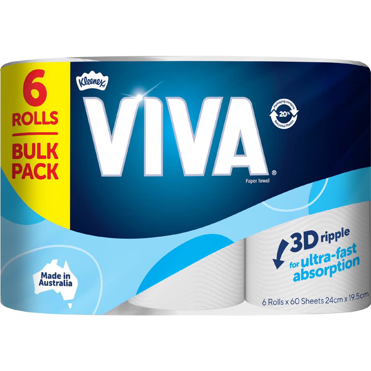 Viva Paper Towels White 360 Sheets 6 Pack
