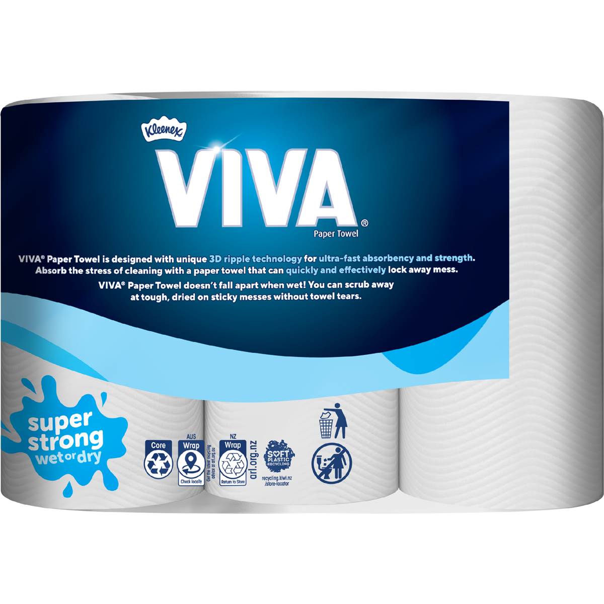 Viva Paper Towels White 360 Sheets 6 Pack