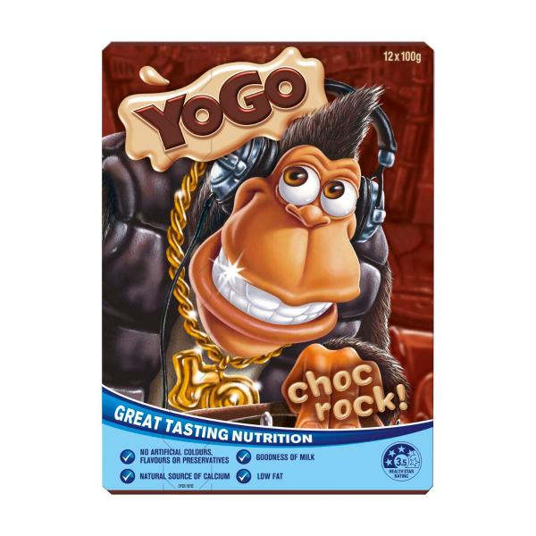 YOGO CHOCOLATE CUSTARD TUBS CHOC DESSERT SNACK 12 PACK