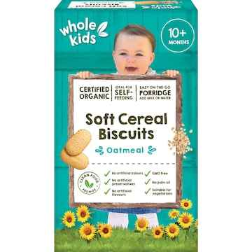 Whole Kids Organic Soft Cereal Biscuits - Oatmeal 120g