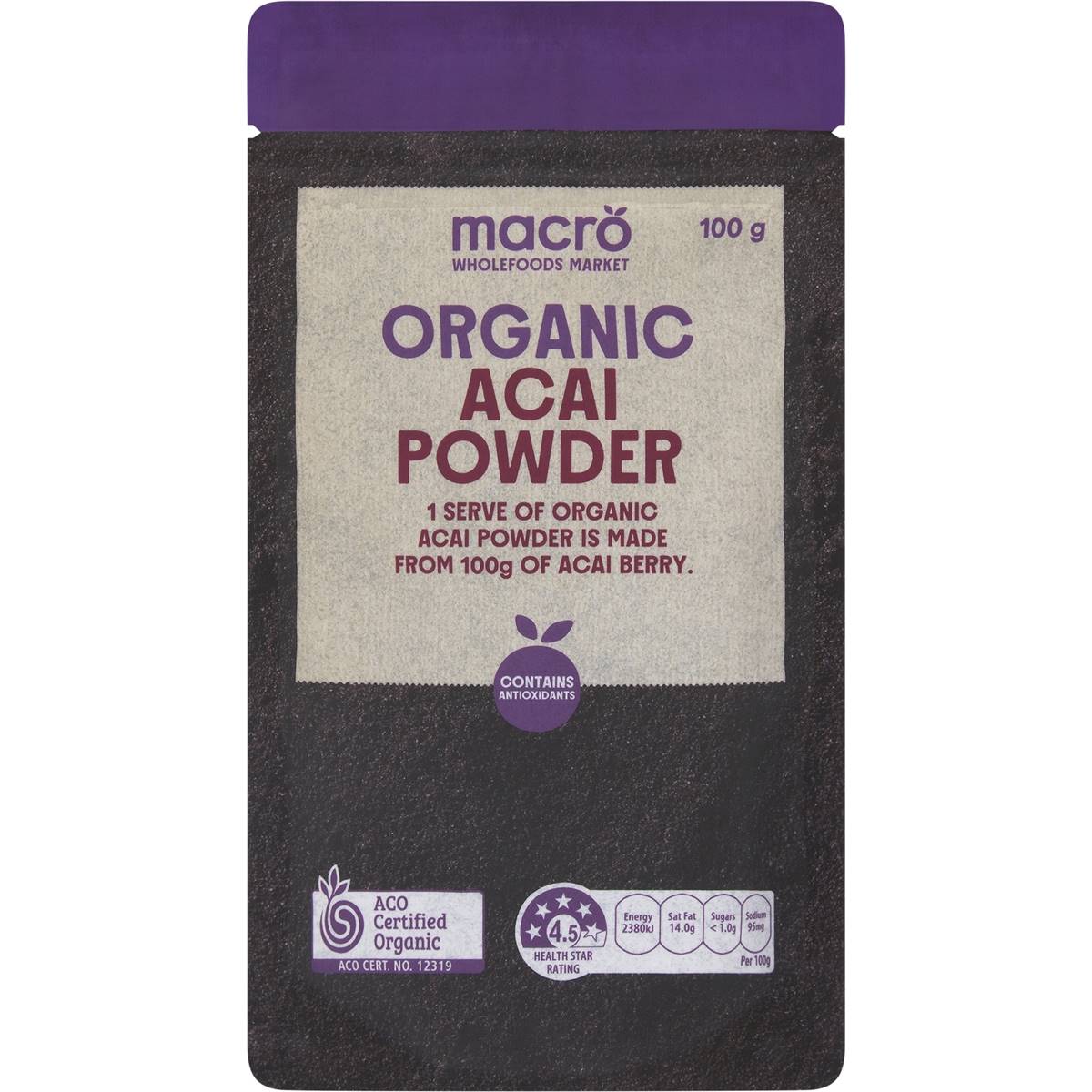 Macro Organic Acai Powder 100g
