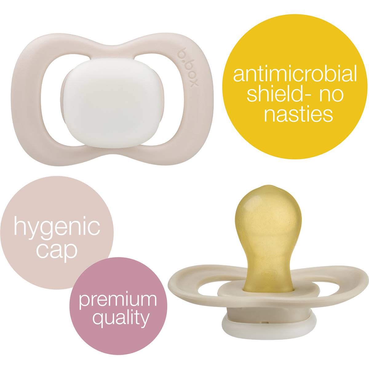 B.Box Soother Latex Glow 6M+ Dummies Assorted 2 pack