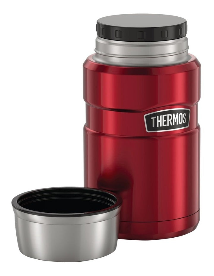Stainless King Vacuum Insulated Food Jar 710ml in Red