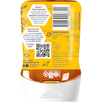 Capilano 100% Pure Australian Honey Active Manuka MGO30+ Squeeze 340g