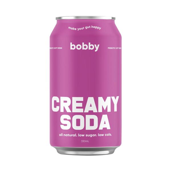 BOBBY PREBIOTIC SOFT DRINK CREAMY SODA 330ML