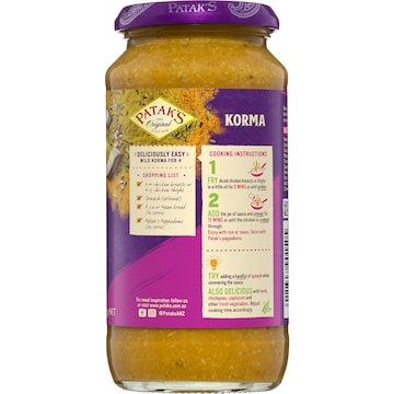 Patak's Korma Curry Simmer Sauce 450g