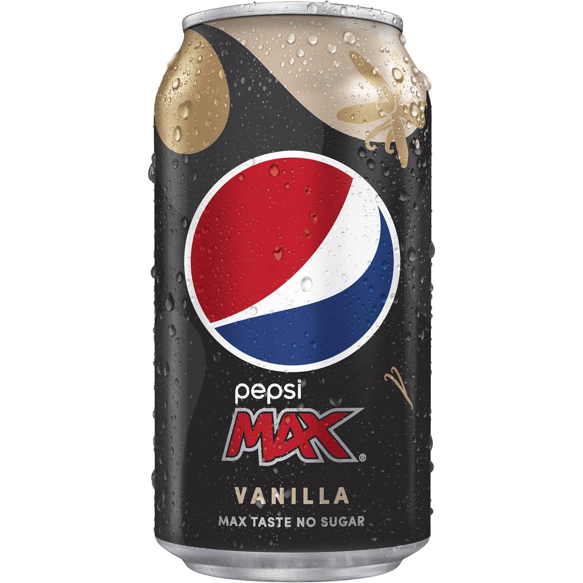Pepsi Max No Sugar Vanilla Cola Soft Drink Cans Multipack 375ml x 10 Pack