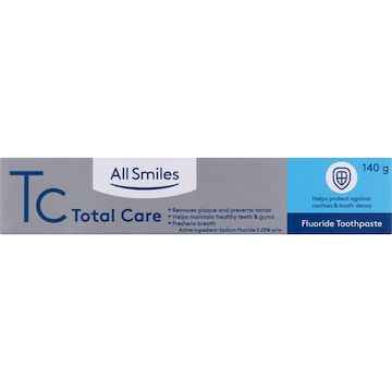 All Smiles Total Care Toothpaste 140g