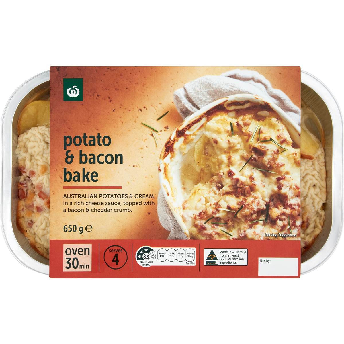 Woolworths Potato Bacon Bake 650g