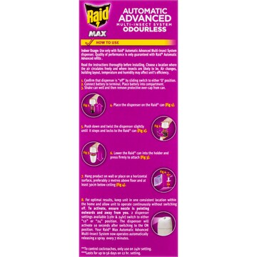 Raid Max Pest Advanced Multi-Insect Automatic Repellent System 185g
