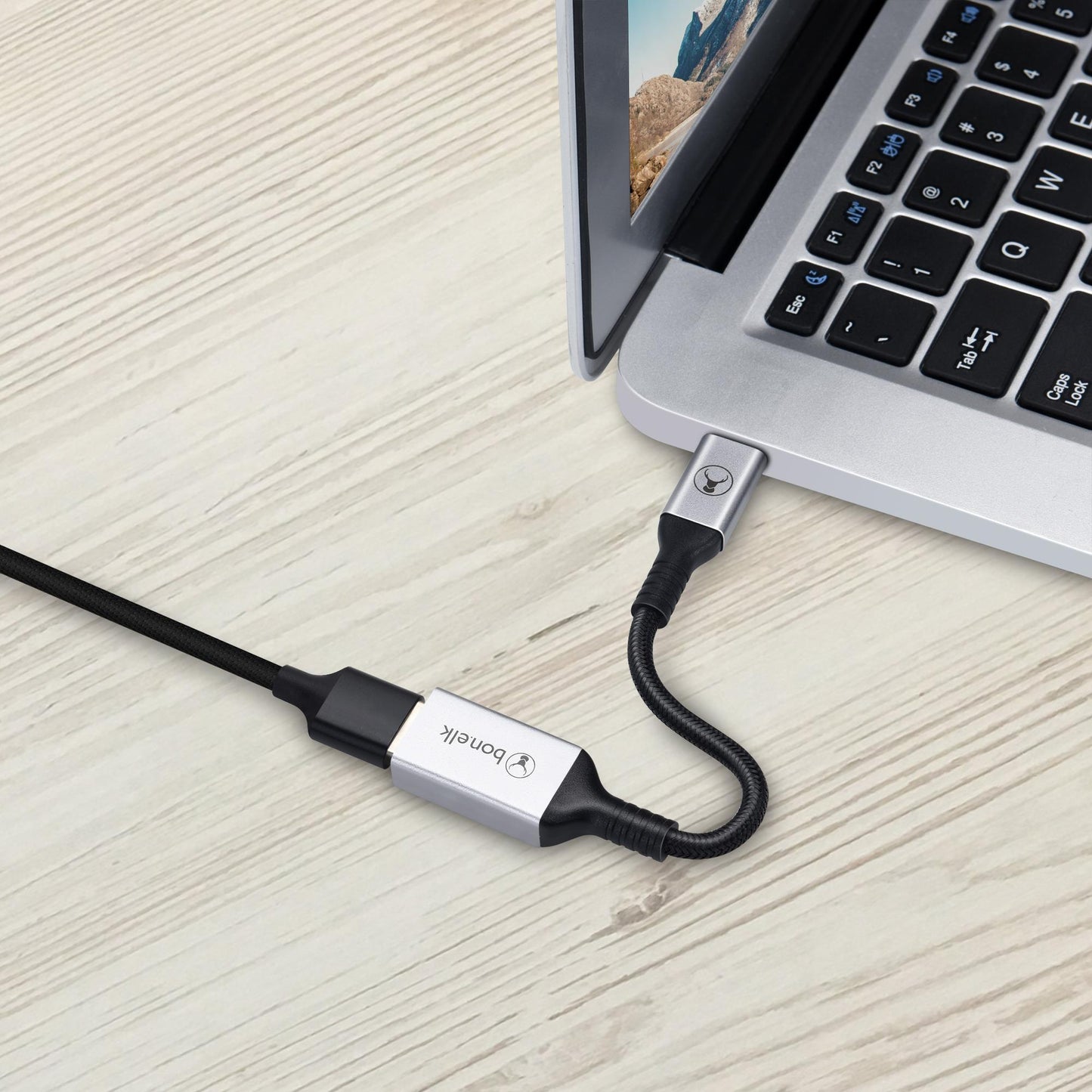 Bonelk Long-Life USB-C to USB-A Adapter (15cm)