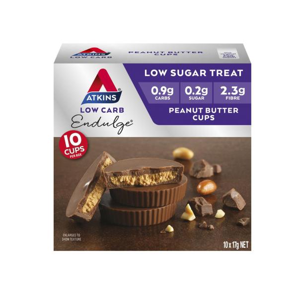 ATKINS ENDULGE PEANUT BUTTER CUPS 10 PACK 170G