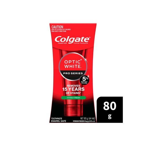 Optic White Pro Series Teeth Whitening Toothpaste Vividly Fresh With 5% Hydrogen Peroxide