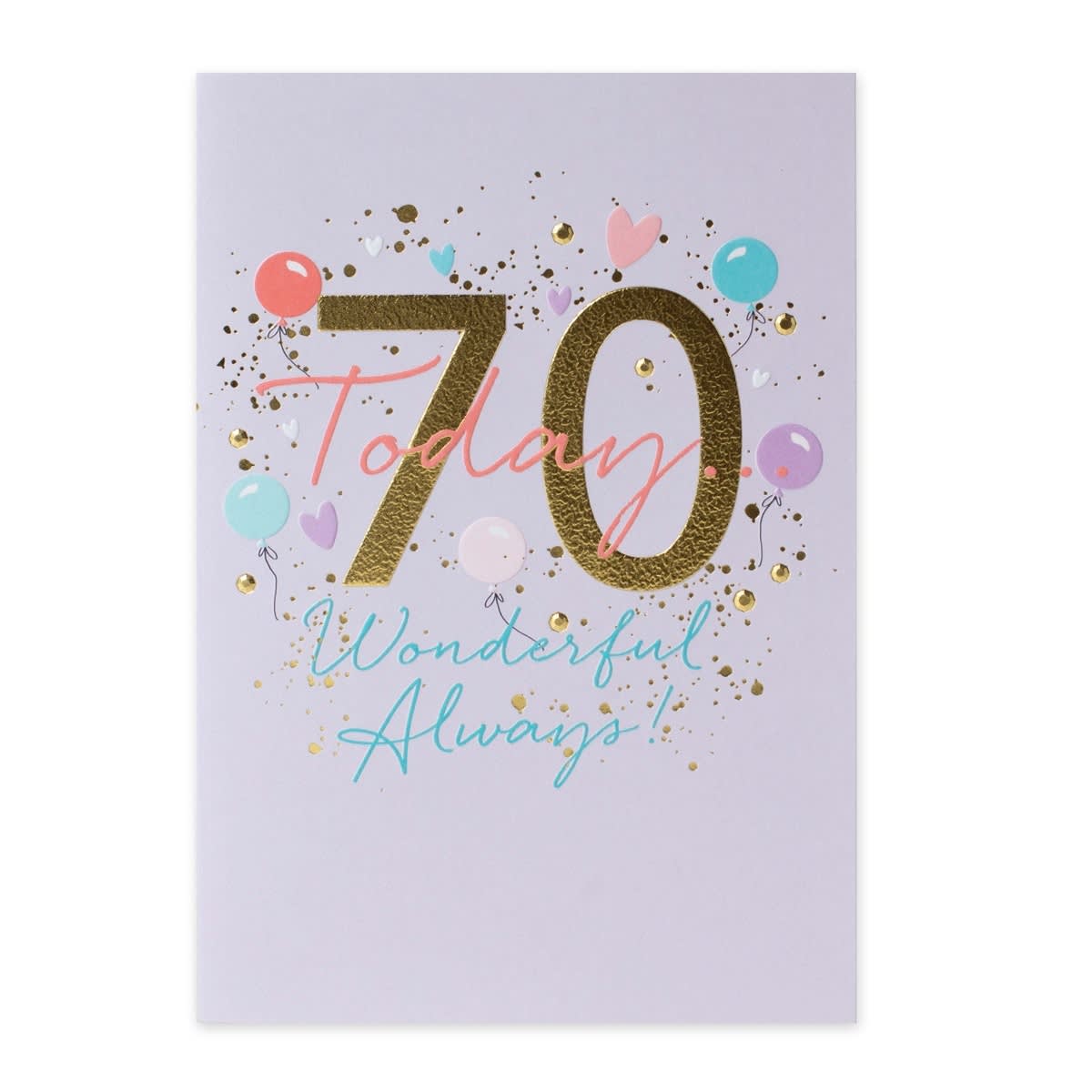Connections from Hallmark 70th Birthday Card - Purple and Gold